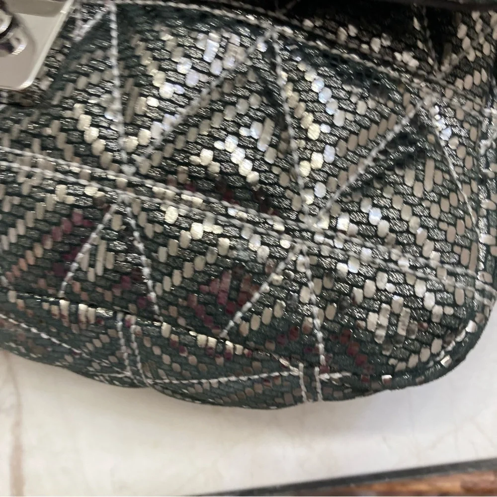 Michael kors silver Sloan large chain shoulder bag